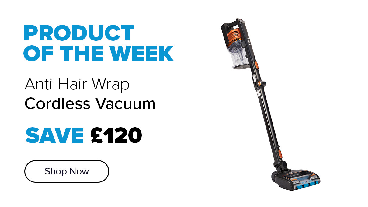 Save £120 on the Shark Anti Hair Wrap Cordless Vacuum IZ300UK, our product of the week